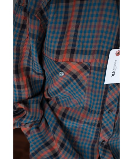 I am dork / Work Shirt(Viscose/Green Check)