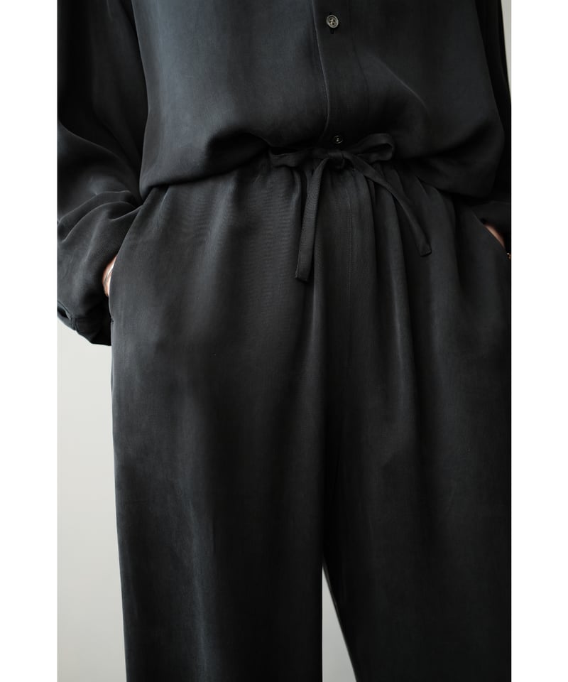 matereal / Cupro Easy Pants(Black) | PARK