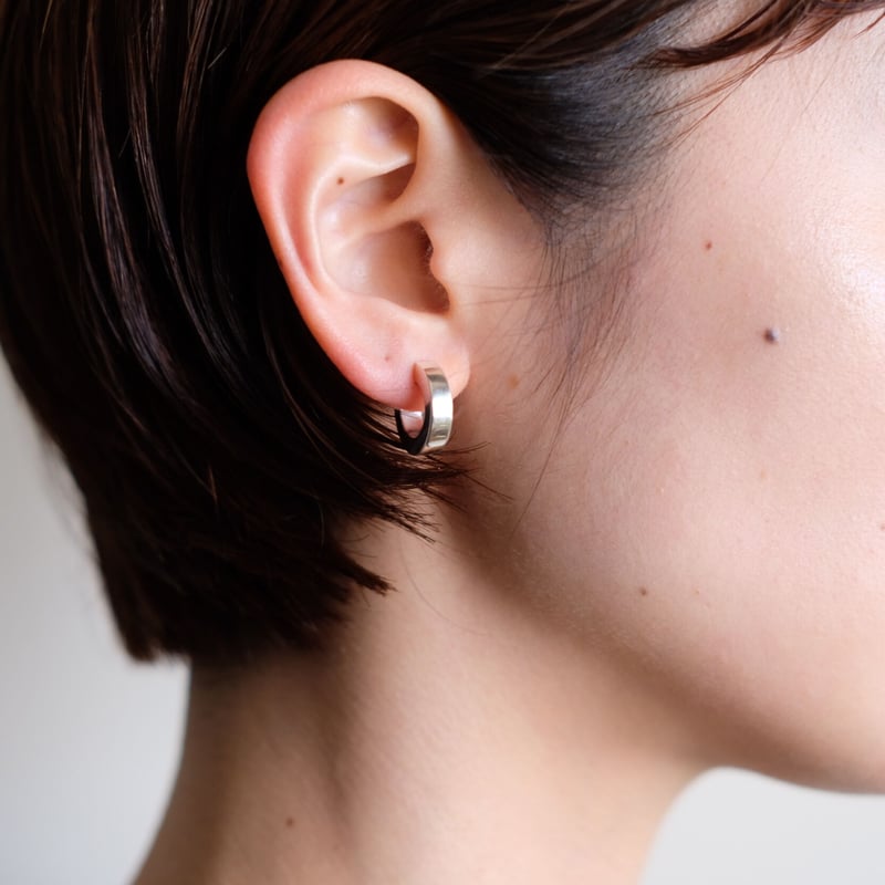 Large 925 Sterling Silver Hoop Earrings Etched Design Pierce Style