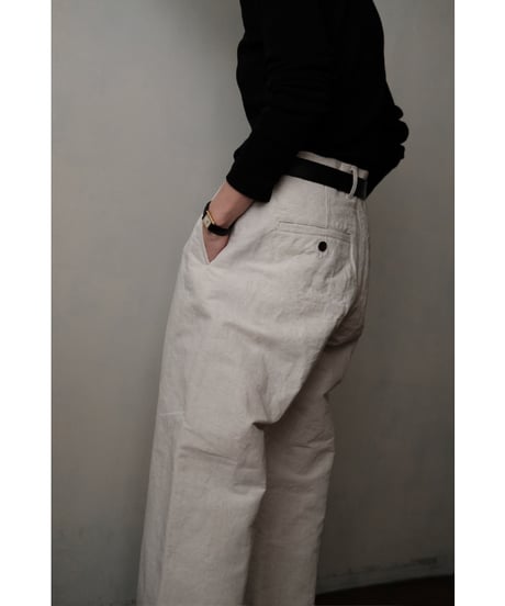 ANSNAM / Lurie Pants(CottonLinen/Natural)