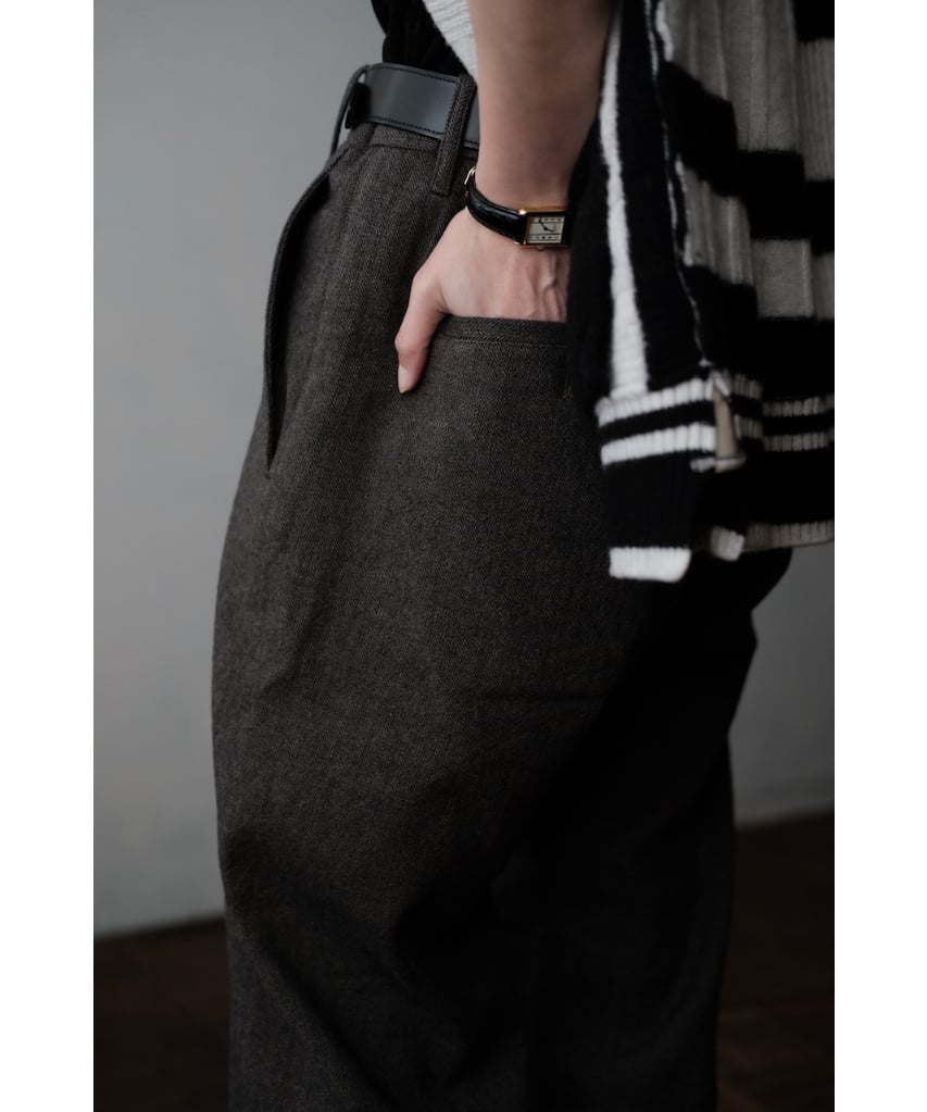 ANSNAM / Lurie Pants(LinenWoolCashmere/Brown mi