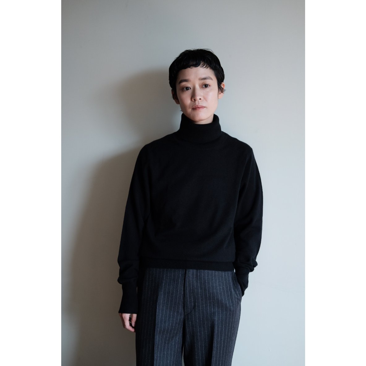 黒のグラフィックニットビーニーhelix kojiya HELIX 黒のグラフィックニットビーニーhelix kojiya HELIX 黒の