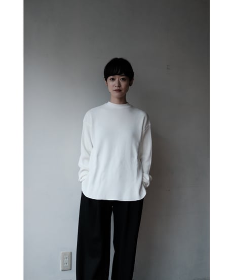 LIFiLL / Cottony Waffle Longsleeve Tee(White)