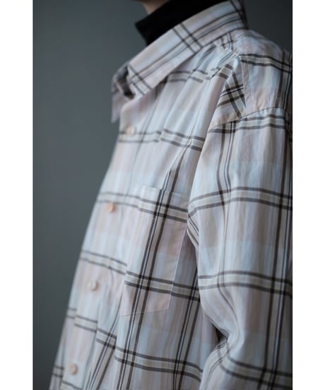 ANSNAM / プレーンシャツ(Cotton/Lt.Pink Multi Plaid)