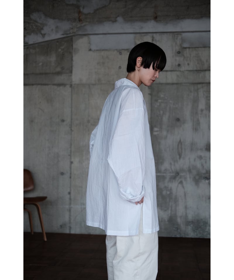 ANSNAM / ビッグパジャケット(Cotton/White Multi Stripes)