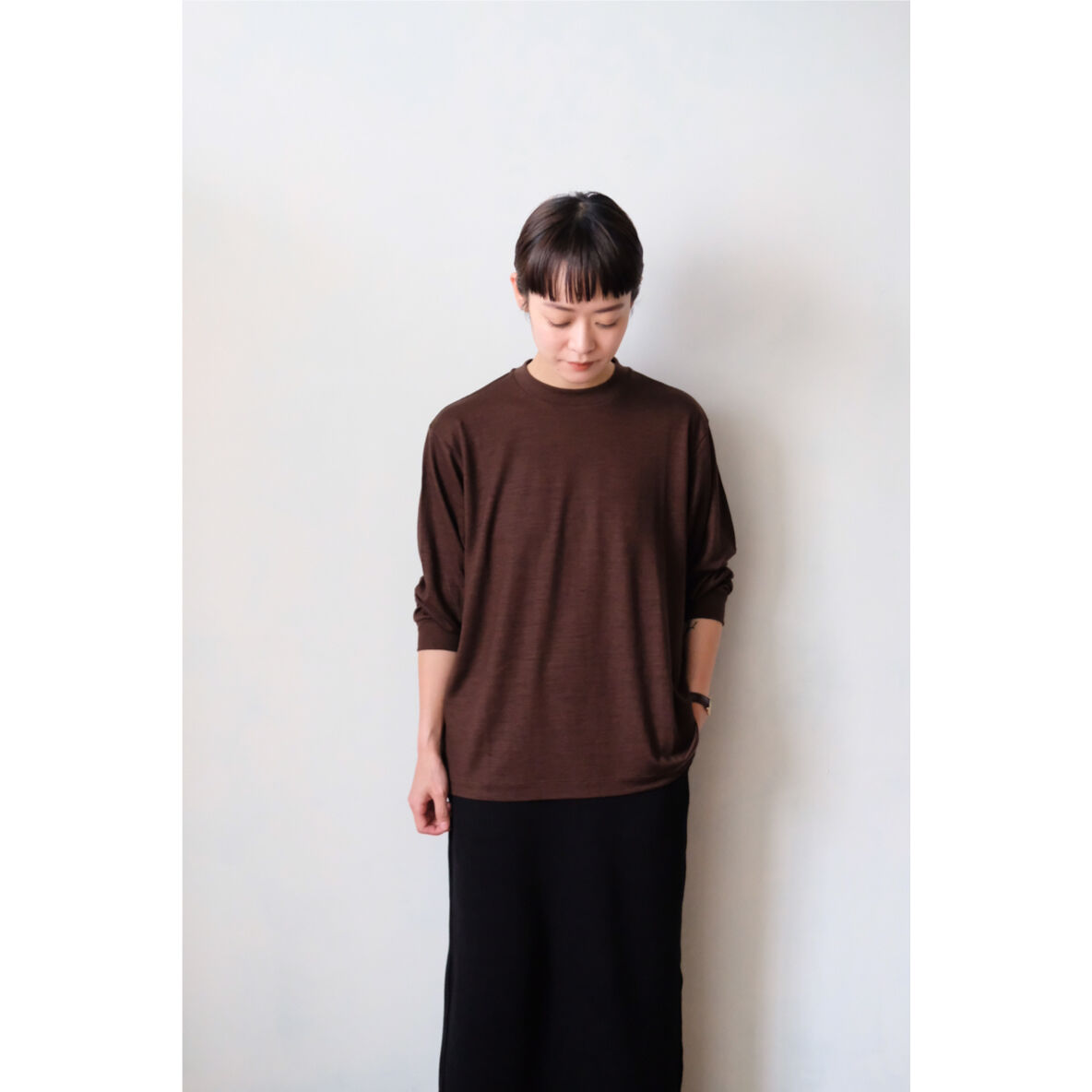 LIFiLL / Woolish Longsleeve Tee(Brown) | PARK