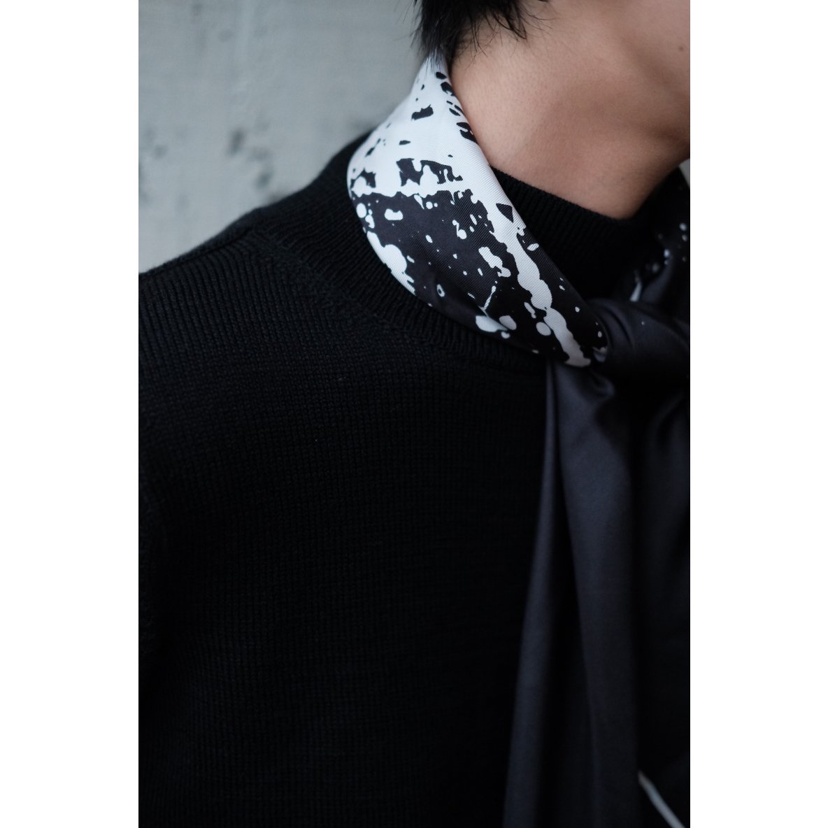 Fendart / Silk Scarf(Navy) | PARK