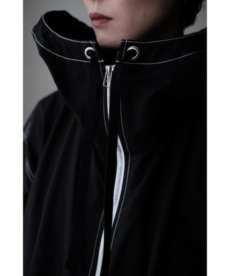 ANSNAM / Hooded Coat(Ventile Cotton/Black)