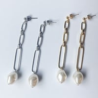 選べるパーツ◎デザインチェーンピアス