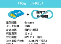 docomoSIMカード（1GB）＋国内フルかけ放題セット