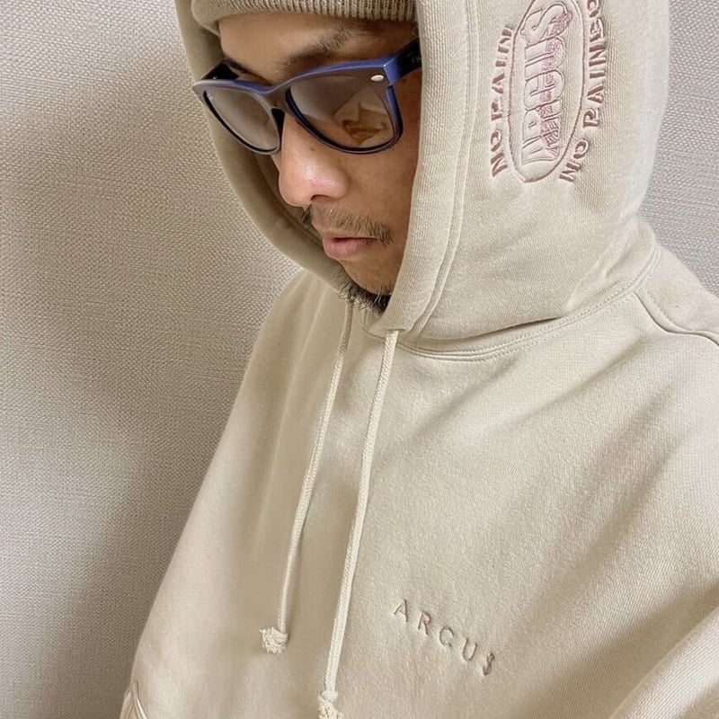 ○DM予約者様専用○EMBROIDERY HOOD LOGO HOODIE | ARCU$