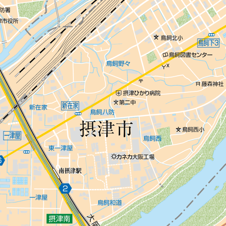 B摂津市1／25,000地図タウンロード販売