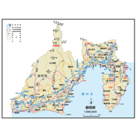 県別マップ　B県境カット静岡県地図ダウンロード販売