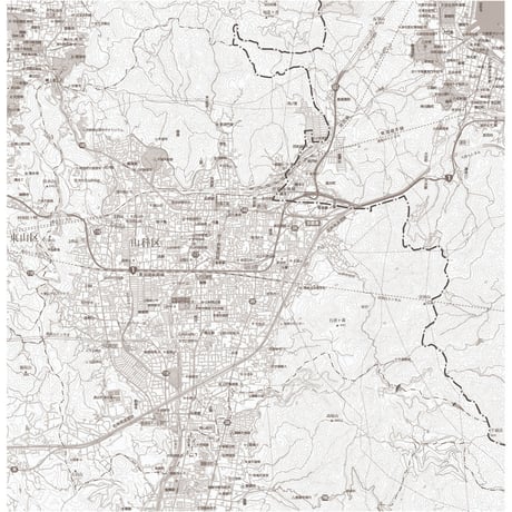 C京都区別 山科区1/25000白地図タウンロード販売