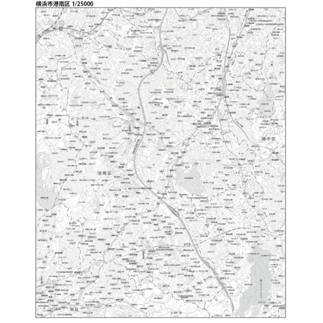 C横浜市港南区白地図1/25000地タウンロード販売