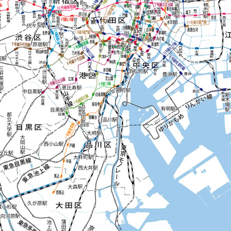 東京都地下鉄路線マップ