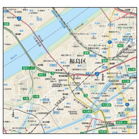 B大阪市福島区1／25,000地図タウンロード販売