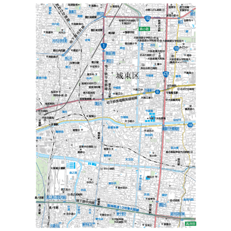 A大阪市城東区1／25,000地図タウンロード販売