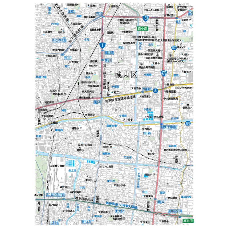 A大阪市城東区1／25,000地図タウンロード販売 | 地図素材
