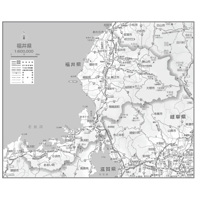 県別マップ　C福井県白地図ダウンロード販売