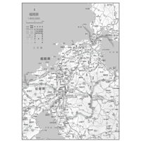 県別マップ　C福岡県白地図ダウンロード販売