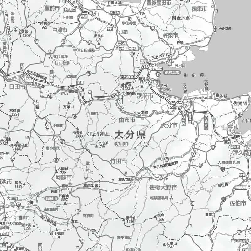 中学 九州 白地図 白地図ピース
