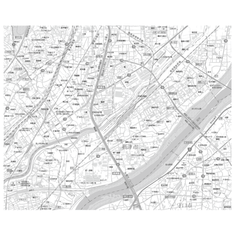 C摂津市白地図1／25,000PDFタウンロード販売