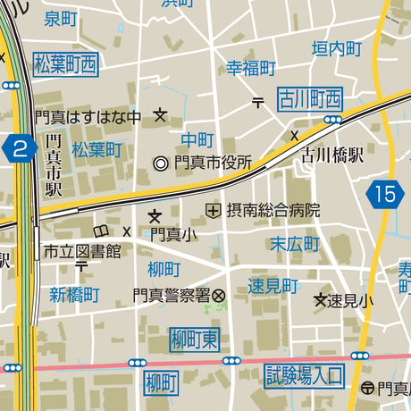 B門真市1/25000PDF地図タウンロード販売