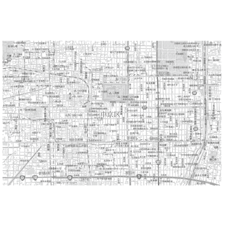 C京都区別中京区白地図1／25,000PDFタウンロード販売