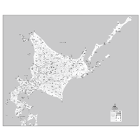 C地方別マップ　北海道地方白地図ダウンロード販売