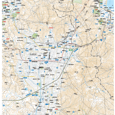 A京都区別山科区1／25,000PDF地図タウンロード販売