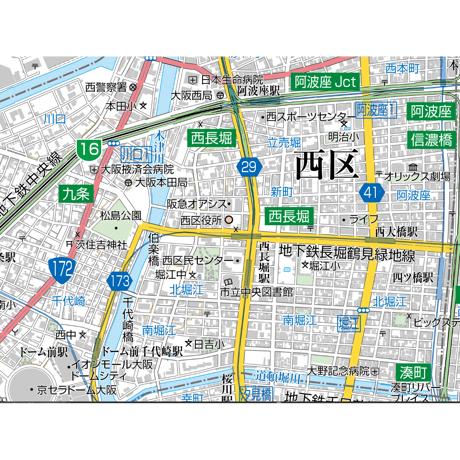 A大阪市西区1／25,000地図タウンロード販売