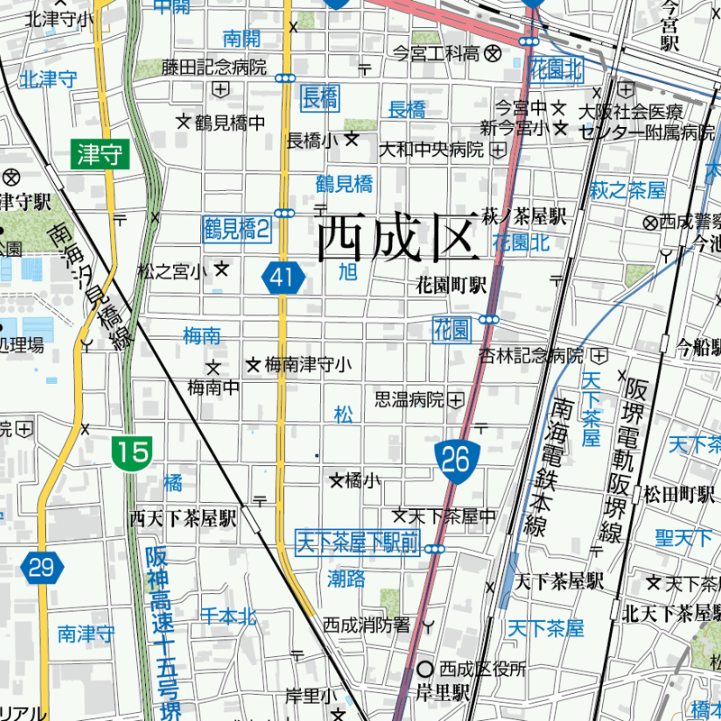 A大阪市西成区1／25,000 | 地図素材