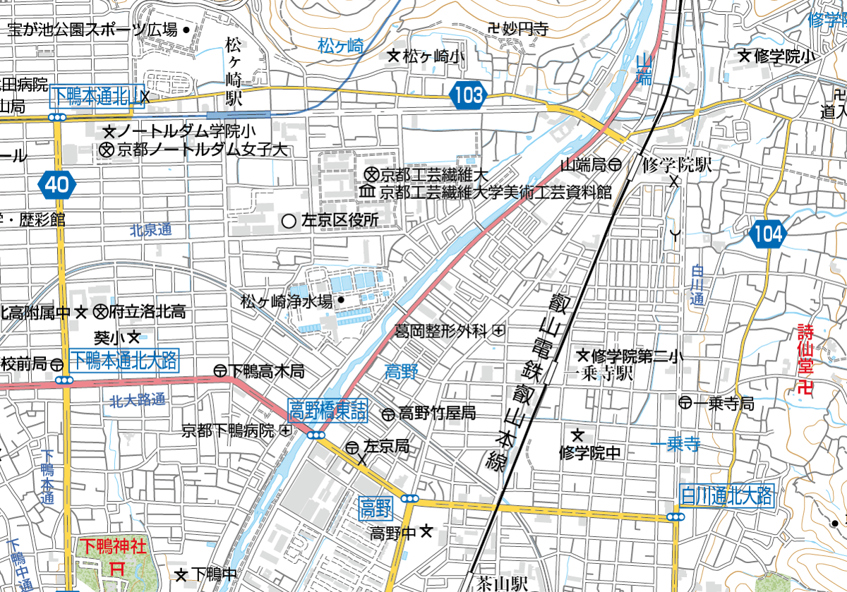 A京都区別 左京区1/25000地図タウンロード販売 | 地図素材