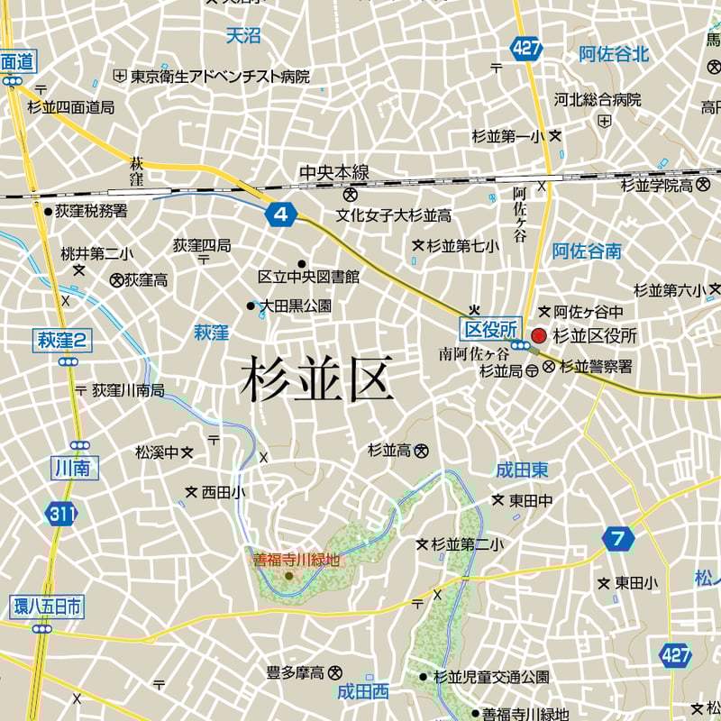 B東京都杉並区1/25000地図ダウンロード販売 | 地図素材 B東京都杉並区1/25000地図ダウンロード販売 | 地図素材