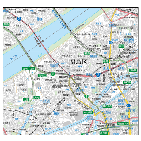 A大阪市福島区1／25,000地図タウンロード販売