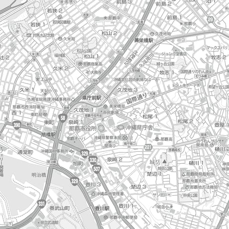 C那覇市1/20000白地図ダウンロード販売
