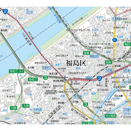 A大阪市福島区1／25,000地図タウンロード販売