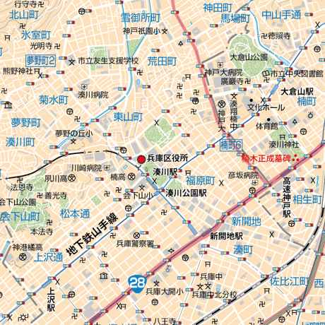 B神戸市兵庫区1/25000地図タウンロード販売