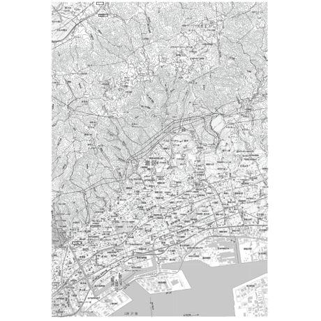 C神戸市灘区白地図1/25000PDFタウンロード販売