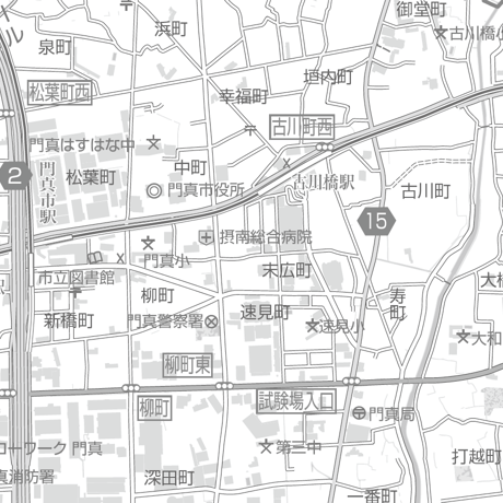 C門真市白地図1／25,000PDFタウンロード販売