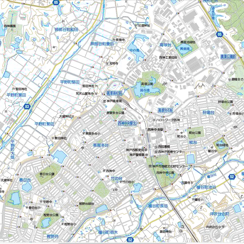 A神戸市西区1/25000PDF地図タウンロード販売 | 地図素材