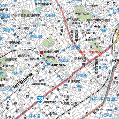 A神戸市兵庫区1/25000地図タウンロード販売