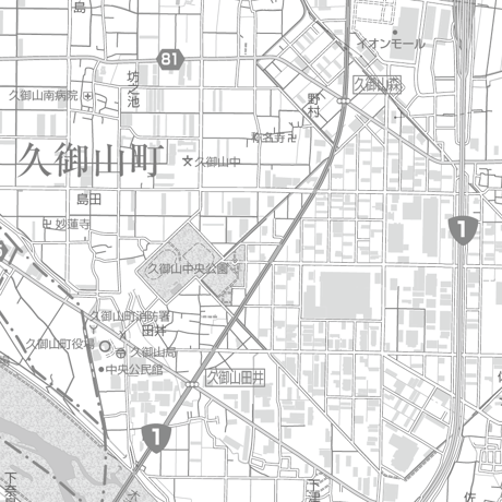 C久御山町白地図1／25,000PDFタウンロード販売