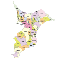 47都道府県行政区_千葉県無料地図