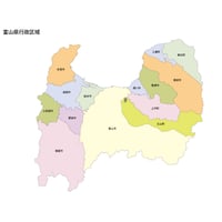 47都道府県行政区_富山県無料地図