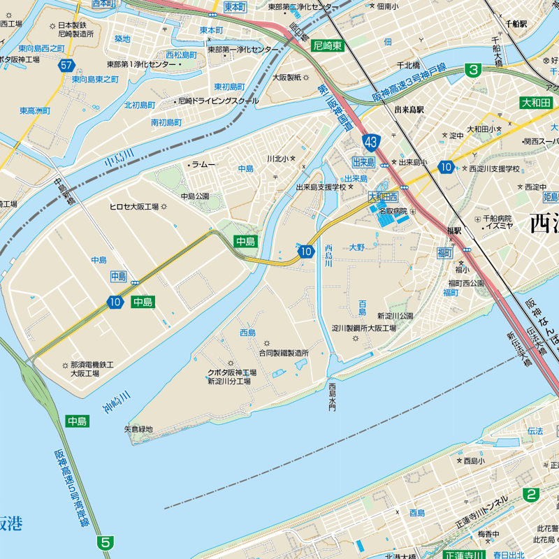 B大阪市西淀川区1／25,000地図タウンロード販売 | 地図素材