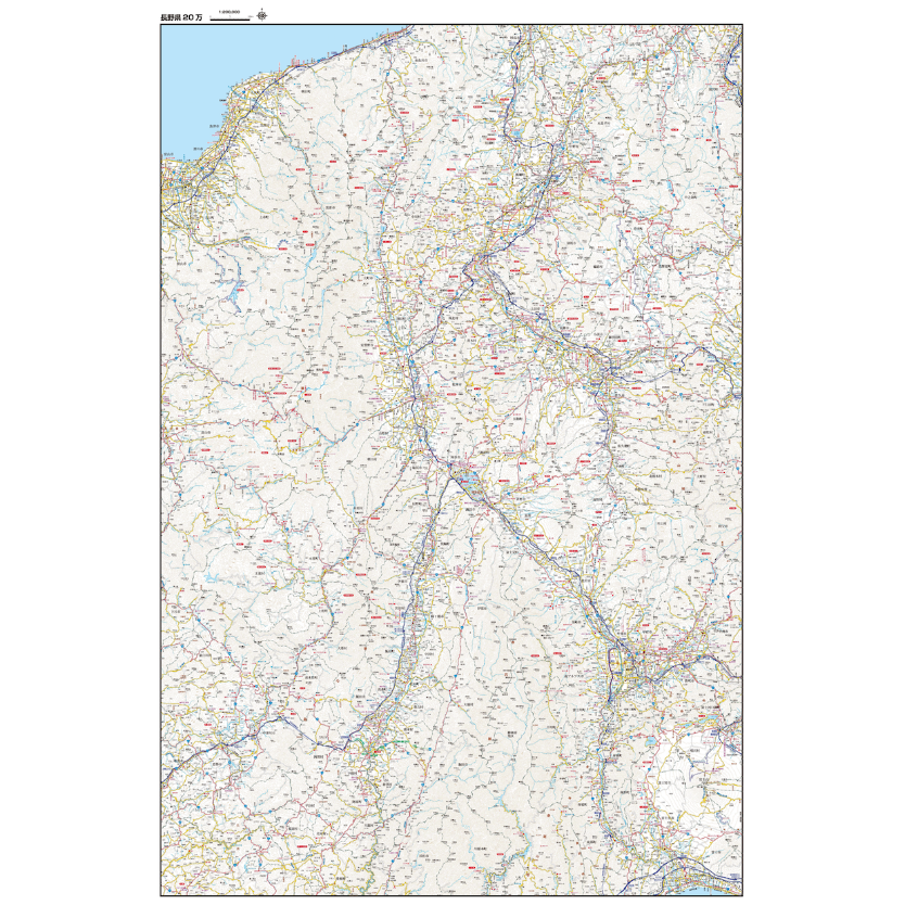 Aタイプ長野県詳細地図1/200000タウンロード販売 | 地図素材