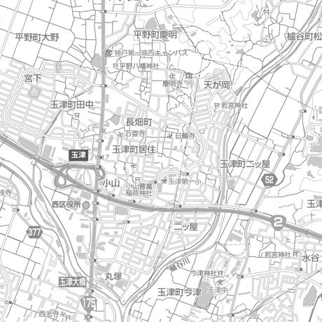 C神戸市西区1/25000白地図タウンロード販売