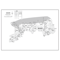 県別マップ　C県境カット鳥取県白地図ダウンロード販売